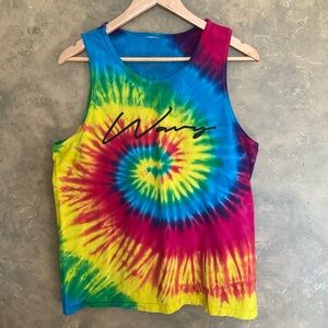 Wavy Apparel Spiral Tie Dye Tank Top Cotton L